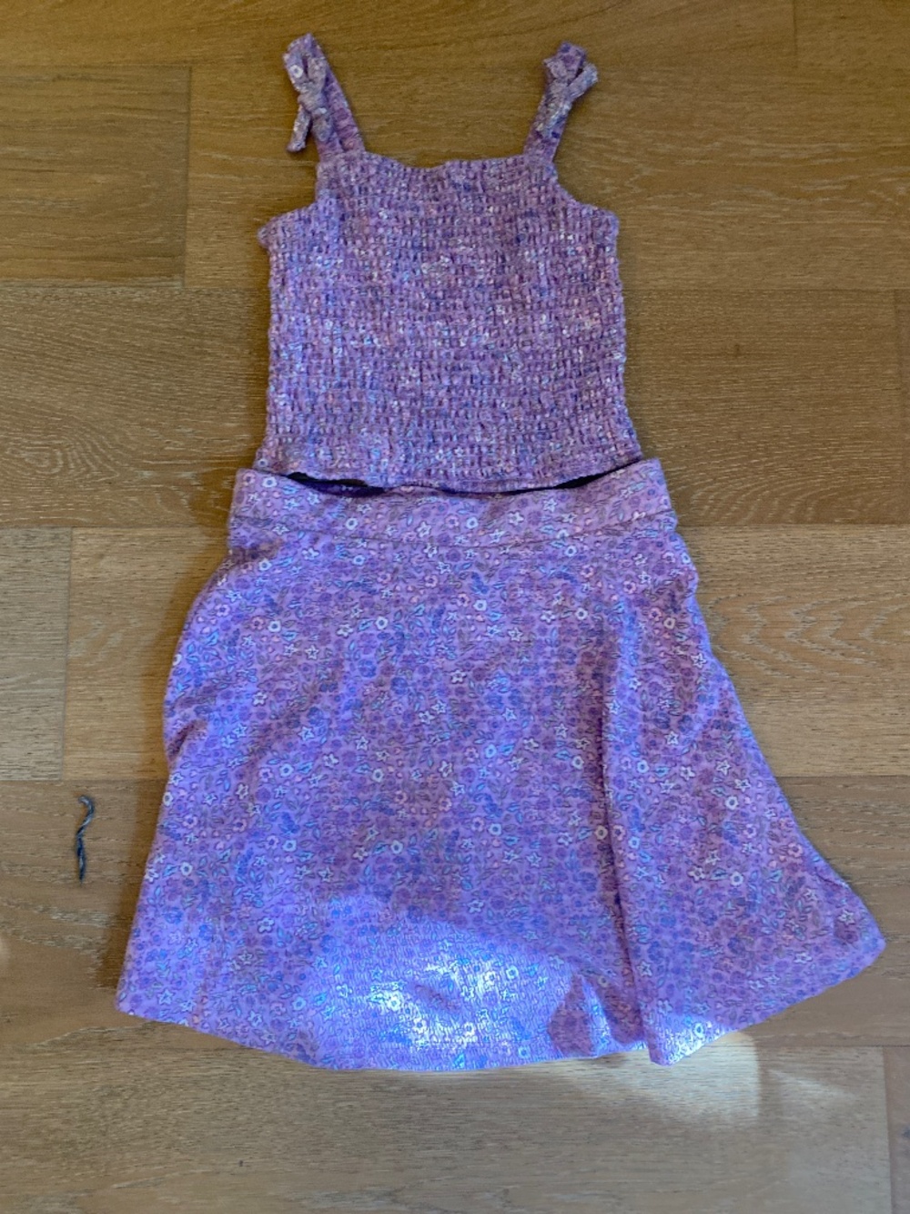 2 piece purple dress
